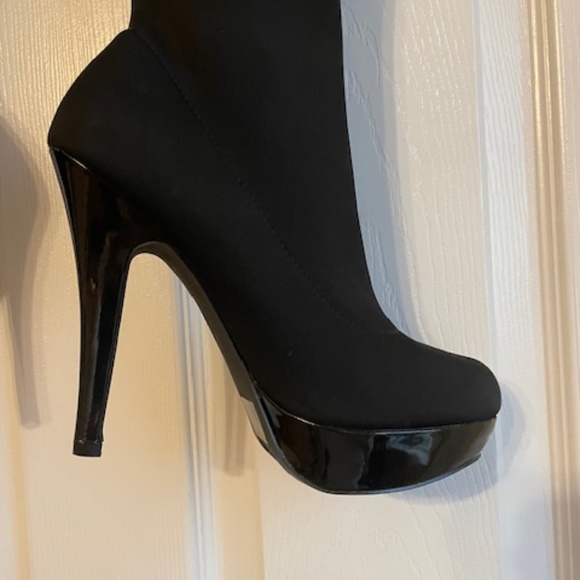 Platform Stiletto Heel Thigh High Boots Size 7 - Picture 2 of 8